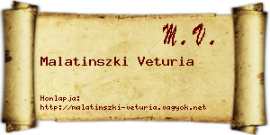 Malatinszki Veturia névjegykártya