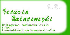 veturia malatinszki business card